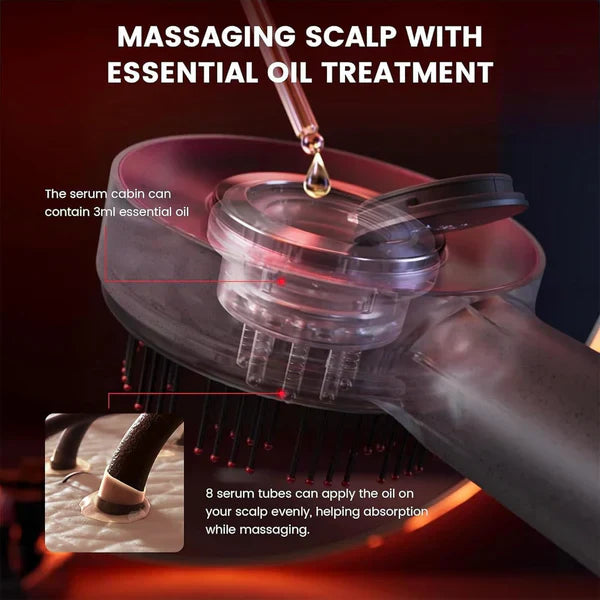 Glam Mania™ Scalp Massager Brush (Red) – فرشاة تدليك فروة الرأس (حمراء)