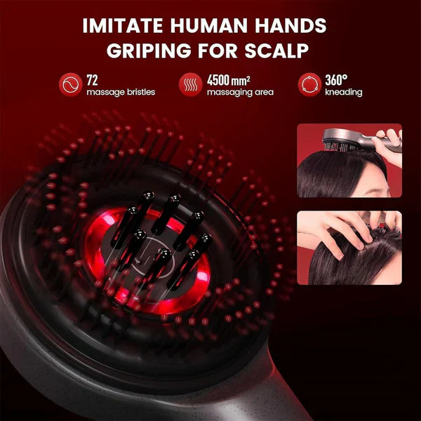 Glam Mania™ Scalp Massager Brush (Red) – فرشاة تدليك فروة الرأس (حمراء)
